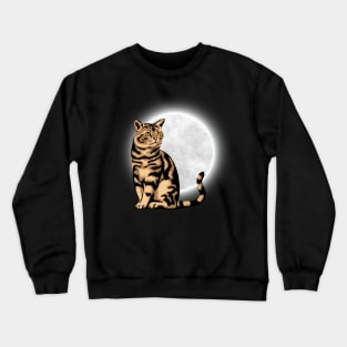 Flight me to the moon cat Crewneck Sweatshirt